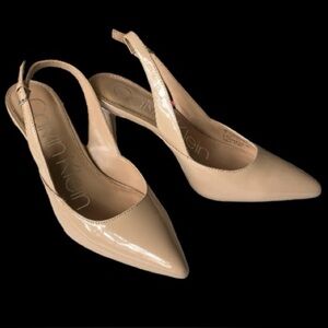 Calvin Klein Nude Slingback Heels